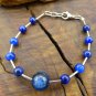 Kyanite Round 4-8mm Smooth beads adjustable stacking bracelet