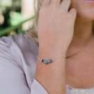 Kyanite Fancy 2-4mm Smooth beads adjustable stacking bracelet