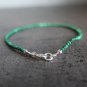 Malachite Round 2mm Smooth beads adjustable stacking bracelet