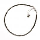 Pyrite Round 2.5mm Faceted beads adjustable stacking bracelet