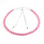 Rubelite Round 3mm Faceted beads adjustable stacking bracelet