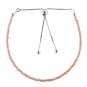 Sunstone Round 3mm Faceted beads adjustable stacking bracelet