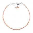 Sunstone Round 2mm Faceted beads adjustable stacking bracelet