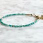 Amazonite Round 2mm Faceted beads adjustable stacking bracelet