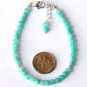 Amazonite Round 4mm Faceted beads adjustable stacking bracelet