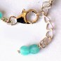 Amazonite Round 4mm Faceted beads adjustable stacking bracelet