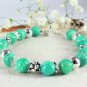 Amazonite Round 10mm Smooth beads adjustable stacking bracelet