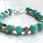 Amazonite Round 10mm Smooth beads adjustable stacking bracelet
