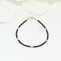 Black Onyx Round 2mm Smooth beads adjustable stacking bracelet