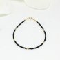 Black Onyx Round 2mm Smooth beads adjustable stacking bracelet
