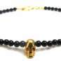 Black Onyx Round 5mm Smooth beads adjustable stacking bracelet