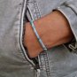 Blue Agate Round 4mm Smooth beads adjustable stacking bracelet