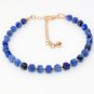 Blue Kyanite Box 8mm Smooth beads adjustable stacking bracelet