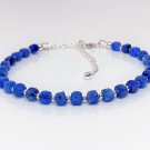 Blue Kyanite Box 6mm Smooth beads adjustable stacking bracelet