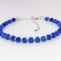 Blue Kyanite Box 6mm Smooth beads adjustable stacking bracelet