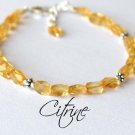 Citrine Fancy 6-8mm Faceted beads adjustable stacking bracelet