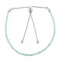 Emarald Round 2.5mm Faceted beads adjustable stacking bracelet