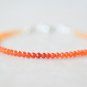 Fire Opal Round 2mm Faceted beads adjustable stacking bracelet