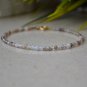 Grey Agate Round 3mm Smooth beads adjustable stacking bracelet