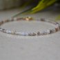 Grey Agate Round 3mm Smooth beads adjustable stacking bracelet