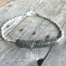 Labradorite Tyre 8mm Smooth beads adjustable stacking bracelet