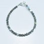 Labradorite Coin 4mm Smooth beads adjustable stacking bracelet