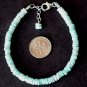 Larimar Tyre 4-4.5mm Smooth beads adjustable stacking bracelet