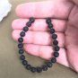 Lava Stone Round 8mm Smooth beads adjustable stacking bracelet