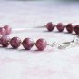 Lepidolite Round 8mm Smooth beads adjustable stacking bracelet