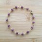 Lepidolite Round 4mm Smooth beads adjustable stacking bracelet