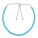 Magnesite Round 3mm Faceted beads adjustable stacking bracelet