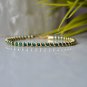 Malachite Round 2mm Faceted beads adjustable stacking bracelet