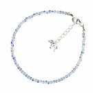 Moonstone Round 2mm Faceted beads adjustable stacking bracelet