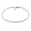 Moonstone Round 3mm Faceted beads adjustable stacking bracelet