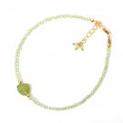 Peridot Round 2-8mm Faceted beads adjustable stacking bracelet