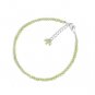 Peridot Round 2.5mm Faceted beads adjustable stacking bracelet