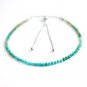 Turquoise Round 3mm Faceted beads adjustable stacking bracelet