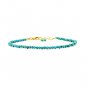 Turquoise Round 2mm Faceted beads adjustable stacking bracelet