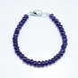 Amethyst Rondelle 6mm Smooth beads adjustable stacking bracelet