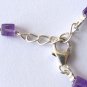 Amethyst Cube 4.5-5mm Smooth beads adjustable stacking bracelet