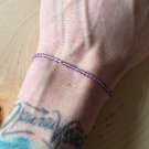 Amethyst Round 2.5mm Faceted beads adjustable stacking bracelet