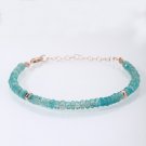 Apatite Rondelle 3mm Faceted beads adjustable stacking bracelet