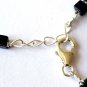 Black Spinel Cube 5mm Smooth beads adjustable stacking bracelet