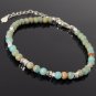 Blue Jasper Round 6mm Smooth beads adjustable stacking bracelet