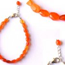 Carnelian Drum 4-5mm Faceted beads adjustable stacking bracelet