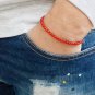 Carnelian Round 3.5mm Smooth beads adjustable stacking bracelet