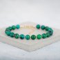 Chrysocolla Round 8mm Smooth beads adjustable stacking bracelet