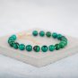 Chrysocolla Round 8mm Smooth beads adjustable stacking bracelet