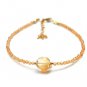 Citrine Round 2-10mm Faceted beads adjustable stacking bracelet
