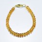 Citrine Rondelle 6mm Faceted beads adjustable stacking bracelet
